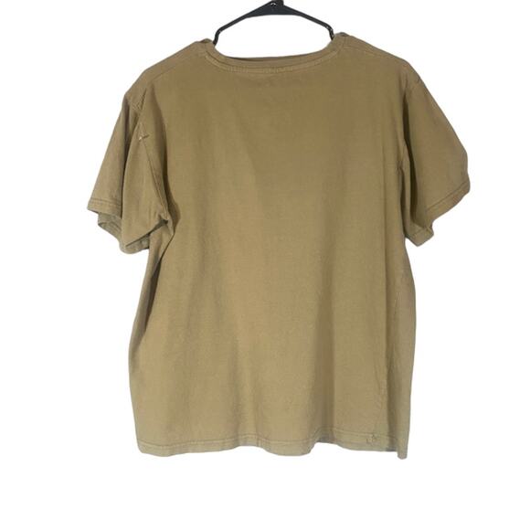 Jo Anne Olive Green Short Sleeve Aruba One Happy Island T-Shirt Women Sz L - Picture 2 of 7